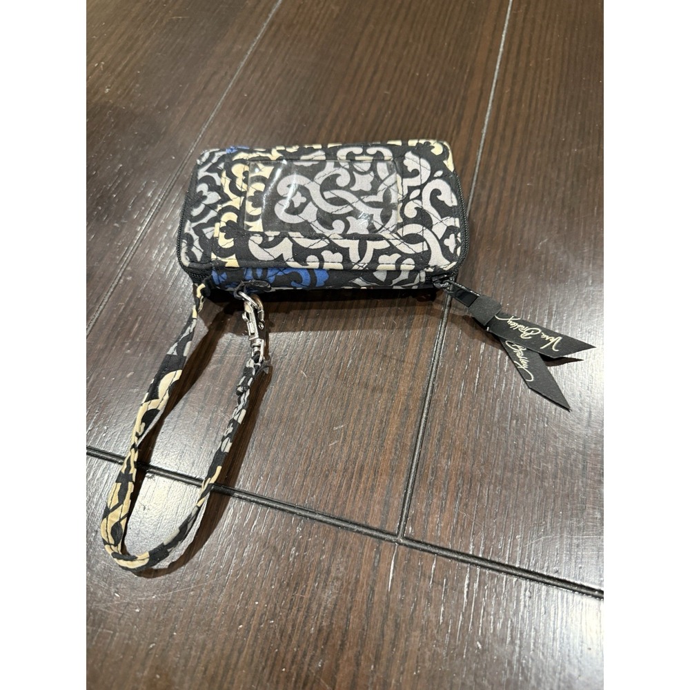 Vera Bradley Multicolor Clutch Wallet Black /Blue/Ivory